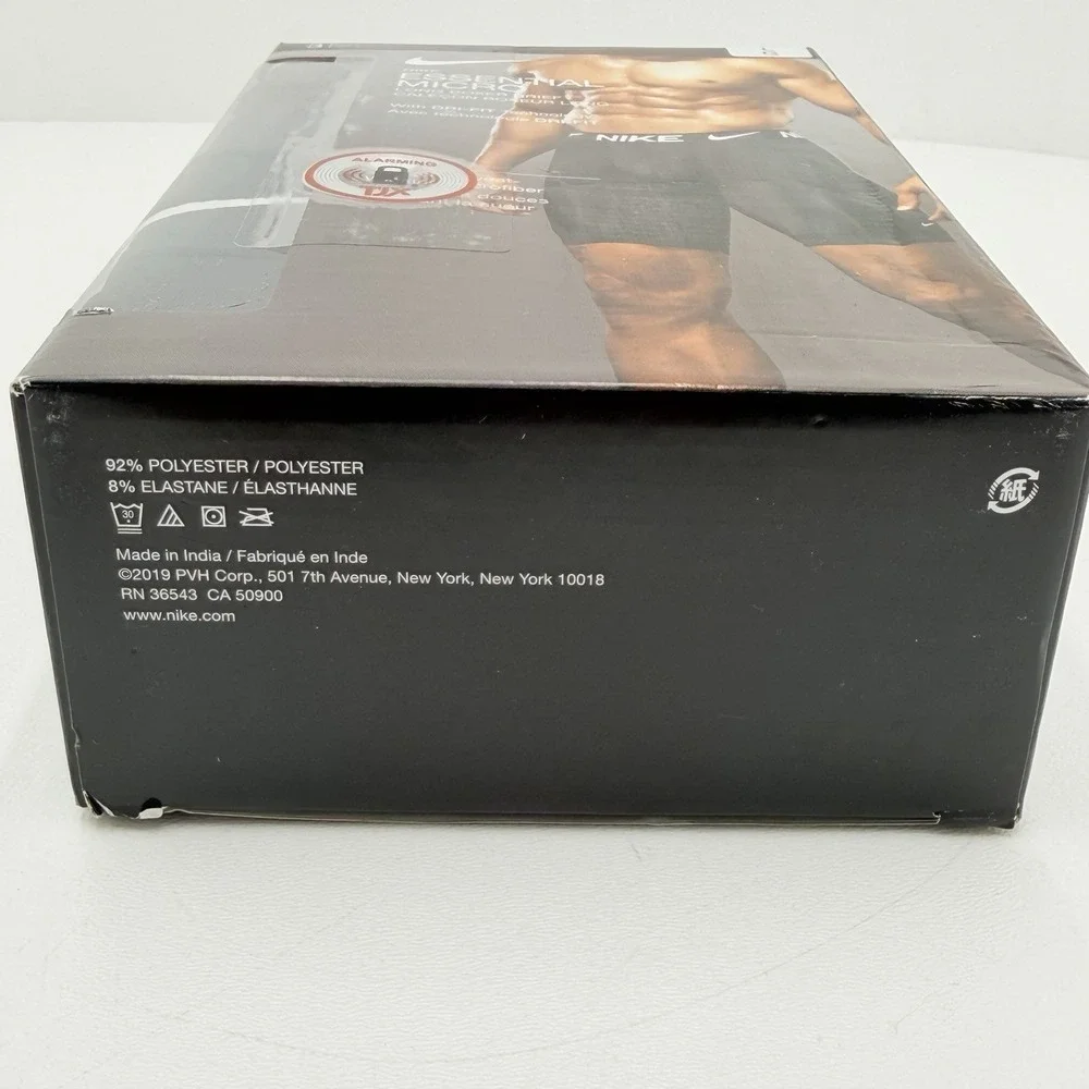 Nike Essential Micro Long Boxer Brief 3 Pack Black Dri-FIT Men's Large KE1026O